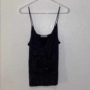 Mango - Suit black glittery tank top